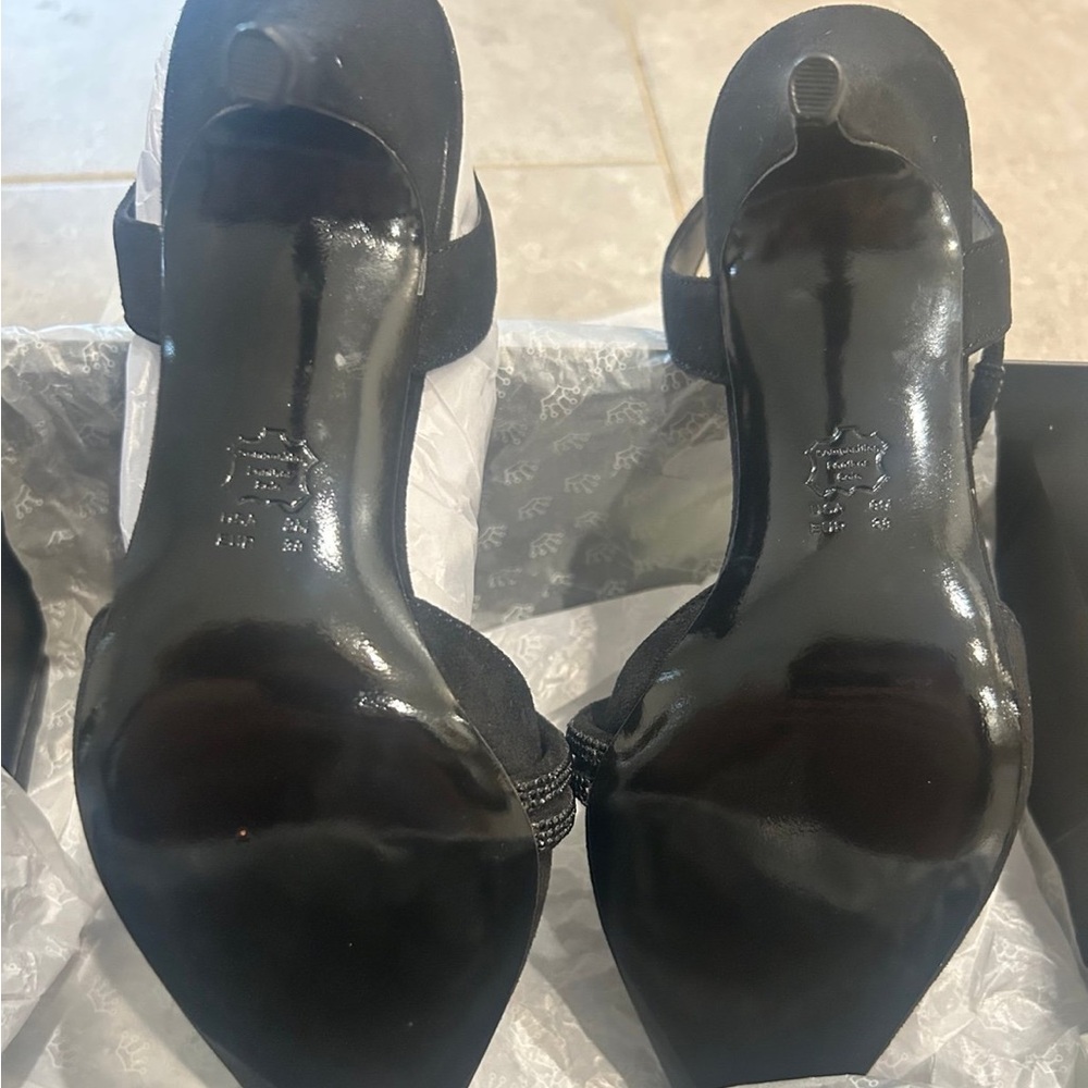 Nina size 8 women’s kitten heel - black glam suede |retails $90 - Picture 3 of 8